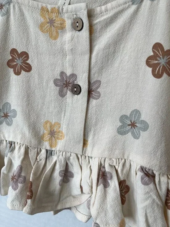 Girl - 6-7Y - NWT Rylee + Cru Cropped Peplum Tank in Leilani - Picture 4 of 5